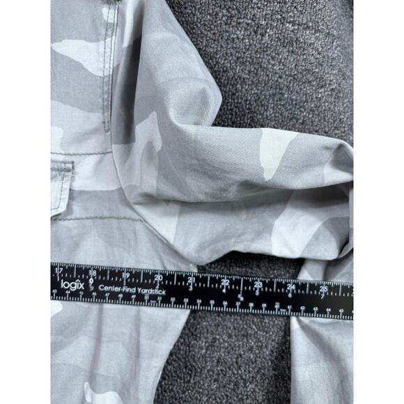 Abercrombie & Fitch Jacket Womens Large Gray Camo Field Utility Military Cotton - Picture 6 of 7
